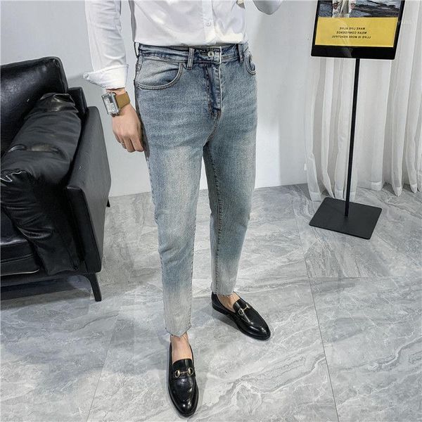 2020 spring and autumn new youth popular personality distressed skinny stretch jeans fashion casual gradient pants cropped pants1, Blue
2020 spring and autumn new youth popular personality distressed skinny stretch jeans fashion casual gradient pants cropped pants1, Blue