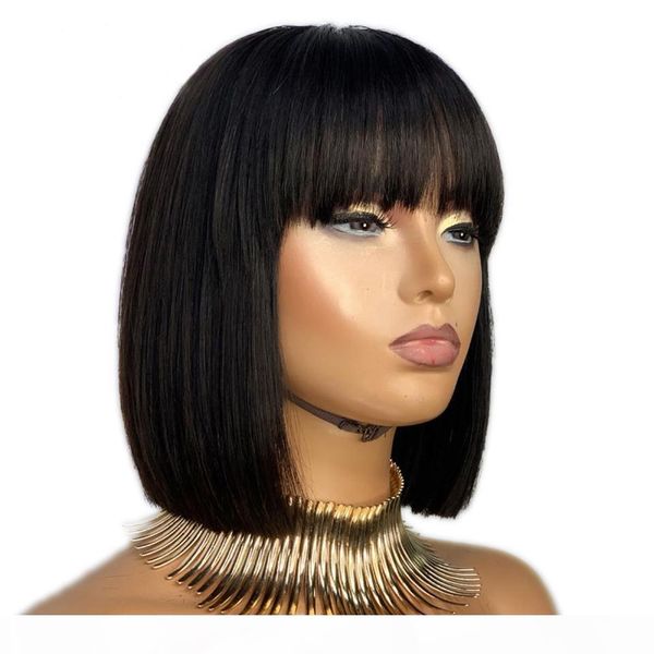 hair straight bob wig peruvian remy hair human hair wigs for women natural color full machine made wigs with bang, Black;brown
hair straight bob wig peruvian remy hair human hair wigs for women natural color full machine made wigs with bang, Black;brown