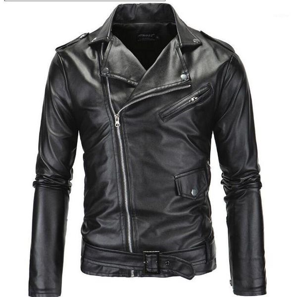 men slim leather motorcycle inclined zipper leather collar cropped jacket fashion motorcycle jacket men1, Black
men slim leather motorcycle inclined zipper leather collar cropped jacket fashion motorcycle jacket men1, Black