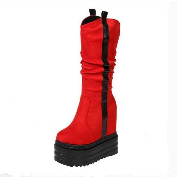 boots 13cm wedge heel super high platform thick women's wild color matching1, Black
boots 13cm wedge heel super high platform thick women's wild color matching1, Black