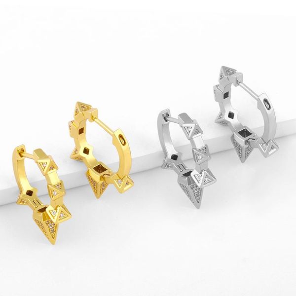 FLOLA Gold Vermeil Gear Hoop Earrings Micro Pave Stone Huggie Earrings Round Crystal Cubic Zirconia Punk Jewelry Gifts ersw07, Golden;silver
FLOLA Gold Vermeil Gear Hoop Earrings Micro Pave Stone Huggie Earrings Round Crystal Cubic Zirconia Punk Jewelry Gifts ersw07, Golden;silver