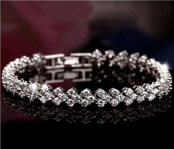 austria shining crystal bracelets genuine 925 sterling silver charms bracelet zircon diamond roman tennis link bracelet jewelry gd908, Golden;silver
austria shining crystal bracelets genuine 925 sterling silver charms bracelet zircon diamond roman tennis link bracelet jewelry gd908, Golden;silver