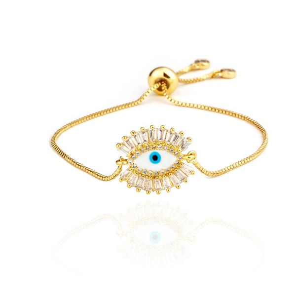 link, chain european and american fashion micro-inlaid zircon pull the sun moon evil eye rainbow bracelet female color crystal, Black
link, chain european and american fashion micro-inlaid zircon pull the sun moon evil eye rainbow bracelet female color crystal, Black