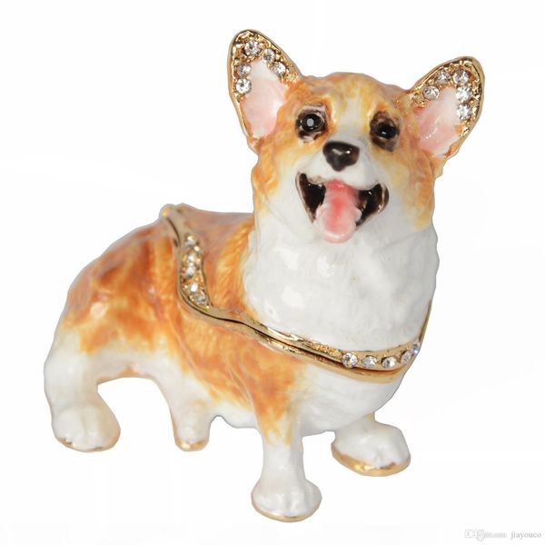 welsh corgi dog keepsake box jewelry trinket box for ring dog statues dog miniature sculpture birthday gift, Black;white
welsh corgi dog keepsake box jewelry trinket box for ring dog statues dog miniature sculpture birthday gift, Black;white