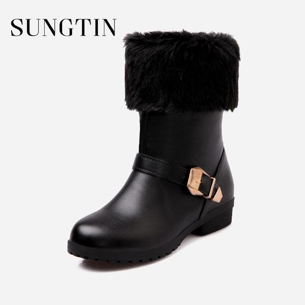 sungtin новые короткие плюшевый keep warm женщина зима снег сапоги твердого черный белый плюс размер плоских ботильоны обувь женская коротки, Black
sungtin новые короткие плюшевый keep warm женщина зима снег сапоги твердого черный белый плюс размер плоских ботильоны обувь женская коротки, Black