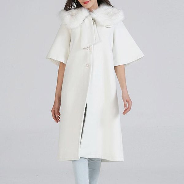 nice new autumn korean style nice office lady women overcoats girls elegant cape plain winter white female fur collar coats, Black
nice new autumn korean style nice office lady women overcoats girls elegant cape plain winter white female fur collar coats, Black