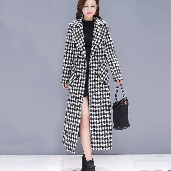 women's wool & blends winter black white check velvet coat warm checkered coats female 2021 thicken jacket long overcoat
women's wool & blends winter black white check velvet coat warm checkered coats female 2021 thicken jacket long overcoat