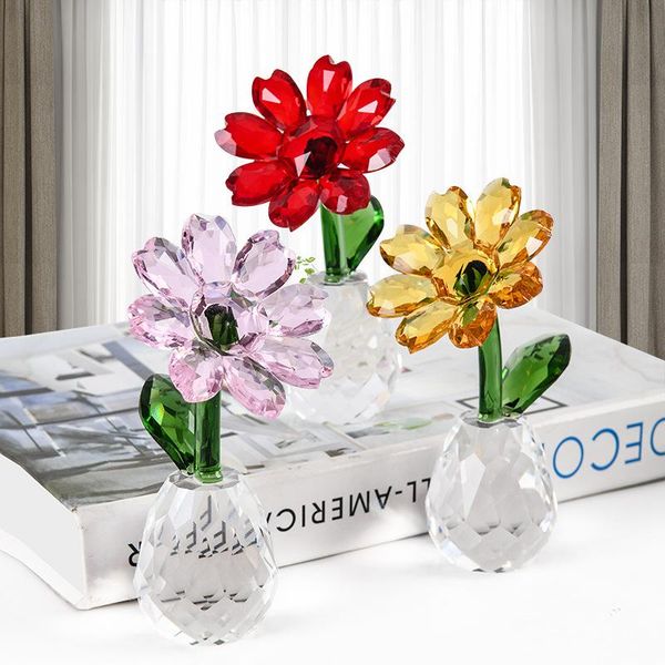 3 colors crystal sunflower figurines miniature glass craft flower paperweight ornament home table decor wedding gift
3 colors crystal sunflower figurines miniature glass craft flower paperweight ornament home table decor wedding gift