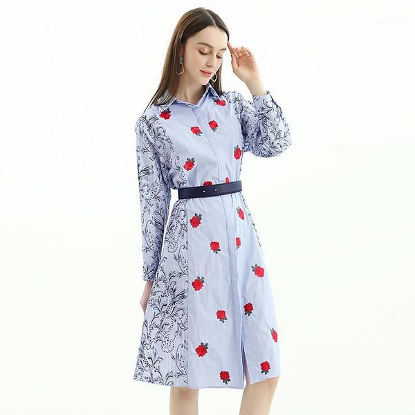casual dresses designer autumn women's party elegant vintage flower embroidery printing stripe stitching shirt dress1, Black;gray
casual dresses designer autumn women's party elegant vintage flower embroidery printing stripe stitching shirt dress1, Black;gray