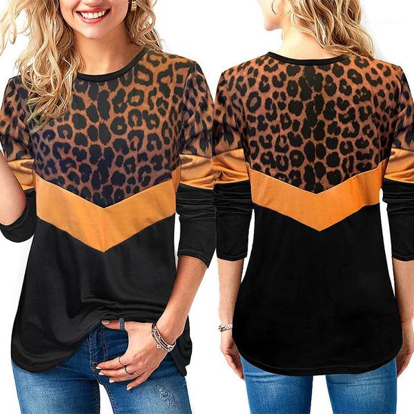 loose o-neck autumn tees ladies pullover women leopard long sleeve tshirt multicolor panelled, White
loose o-neck autumn tees ladies pullover women leopard long sleeve tshirt multicolor panelled, White