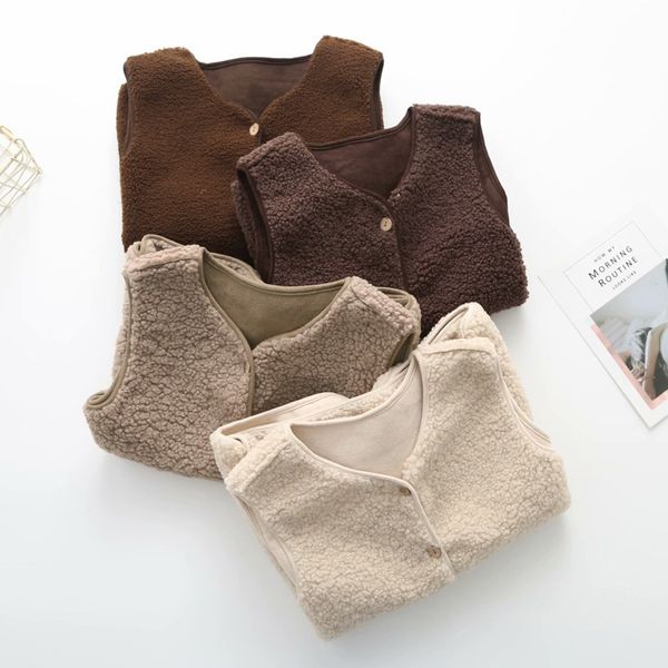 kumsvag women solid lamb wool vest waistcoat 2020 autumn sleeve single breasted casual female sweet vest jackets clothing 1027, Black;white
kumsvag women solid lamb wool vest waistcoat 2020 autumn sleeve single breasted casual female sweet vest jackets clothing 1027, Black;white