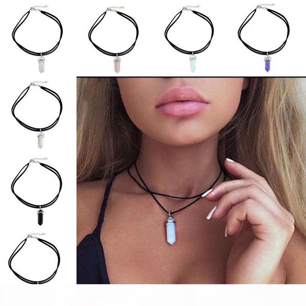 hexagonal prism natural crystal chakra stone necklace bullet shape pendant for women lady fashion jewelry drop ship 161812, Silver
hexagonal prism natural crystal chakra stone necklace bullet shape pendant for women lady fashion jewelry drop ship 161812, Silver