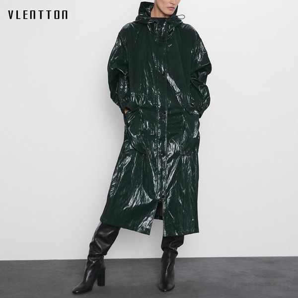 autumn winter folds glossy long trench coat female zipper hooded women's windbreaker coats solid casual outwear casaco feminino1, Tan;black
autumn winter folds glossy long trench coat female zipper hooded women's windbreaker coats solid casual outwear casaco feminino1, Tan;black