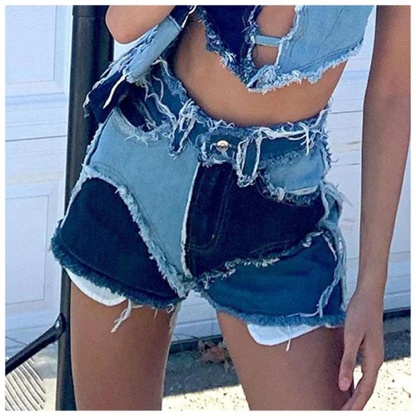 women's jeans summer womens short patchwork high waist straight for women casual female trousers, Blue
women's jeans summer womens short patchwork high waist straight for women casual female trousers, Blue