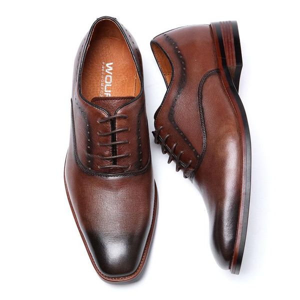 classic handmade mens wingtip oxfords genuine calf leather wedding dress shoes square toe business formal shoes b97, Black
classic handmade mens wingtip oxfords genuine calf leather wedding dress shoes square toe business formal shoes b97, Black