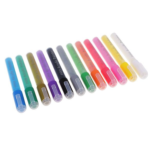 12 colors acrylic paint markers pens set medium point tip art permanent paint pens for p album, christmas gift card making, kids, Black
12 colors acrylic paint markers pens set medium point tip art permanent paint pens for p album, christmas gift card making, kids, Black
