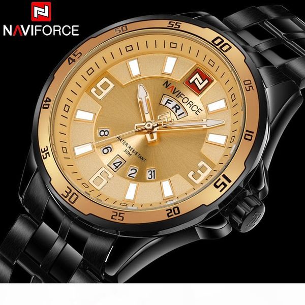 men quartz watches naviforce brand sport watch men full stainless steel waterproof calendar clock relogio masculino, Slivery;brown
men quartz watches naviforce brand sport watch men full stainless steel waterproof calendar clock relogio masculino, Slivery;brown