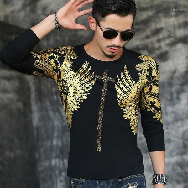 wholesale- 2016 latest release casual fashion men shirt rock style men's autumn clothing male bronzing long-sleeved brand t-shirt1, White;black
wholesale- 2016 latest release casual fashion men shirt rock style men's autumn clothing male bronzing long-sleeved brand t-shirt1, White;black