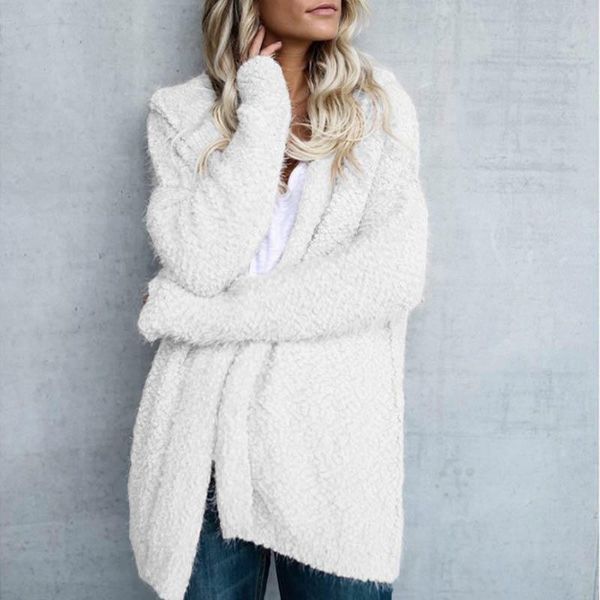 women's vests women long sleeve knitted fluffy coat cardigan sweater casual outwear female fashionable ladies clothes, Black;white
women's vests women long sleeve knitted fluffy coat cardigan sweater casual outwear female fashionable ladies clothes, Black;white