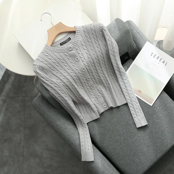 slim girls elegant bomb short knitted cardigan coat 2021 fashion ladies vintage woolen sweaters streetwear female chic women top, White 
slim girls elegant bomb short knitted cardigan coat 2021 fashion ladies vintage woolen sweaters streetwear female chic women top, White