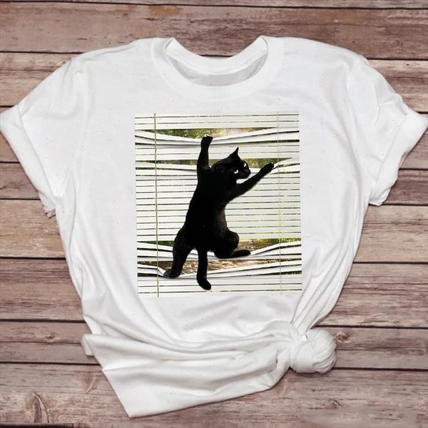 women t shirts striped cartoon kawaii cat funny fashion clothing casual tshirt female 90s lady print graphic tee t shirt, White
women t shirts striped cartoon kawaii cat funny fashion clothing casual tshirt female 90s lady print graphic tee t shirt, White