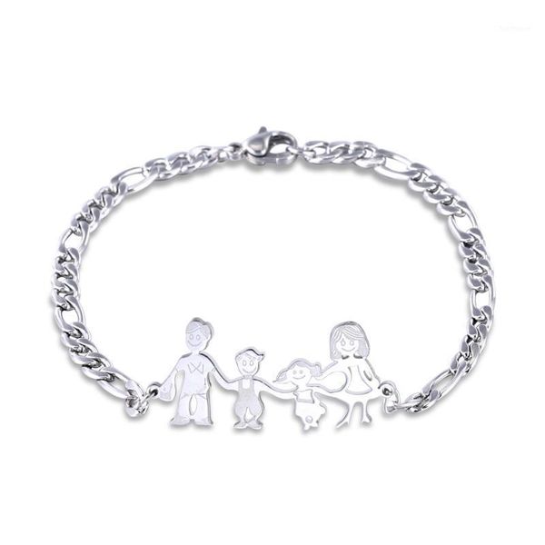 fashion stainless steel figure charm family bracelets with mom dad girl boy women charm adjustable silver bracelets kids gift1, Golden;silver
fashion stainless steel figure charm family bracelets with mom dad girl boy women charm adjustable silver bracelets kids gift1, Golden;silver
