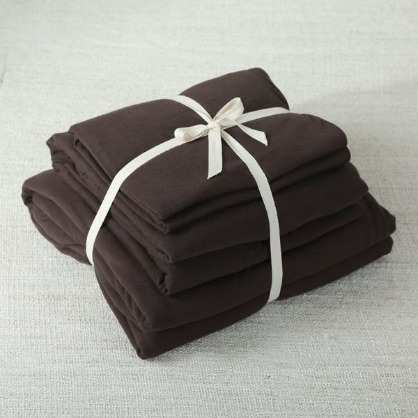 bedding sets 4pcs 100% cotton men's style bedroom solid coffee color super soft jersey knitted set king size1
bedding sets 4pcs 100% cotton men's style bedroom solid coffee color super soft jersey knitted set king size1