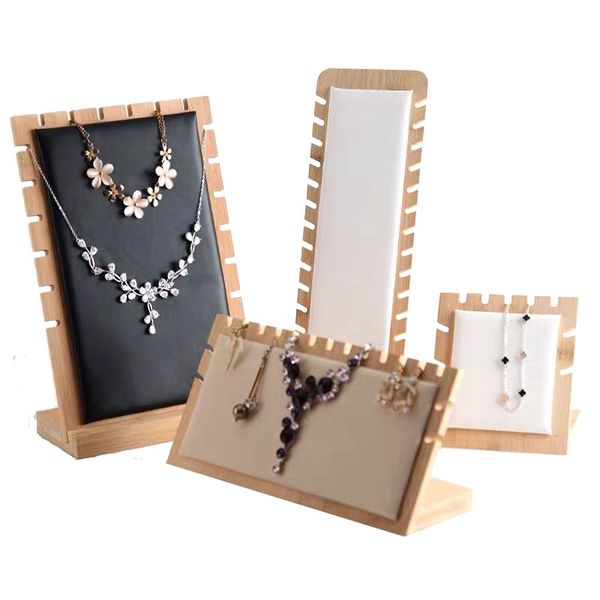 bamboo wood jewelry necklace wooden multiple necklace easel showcase display stand necklace earring pendant storage rack jewelry, Black
bamboo wood jewelry necklace wooden multiple necklace easel showcase display stand necklace earring pendant storage rack jewelry, Black