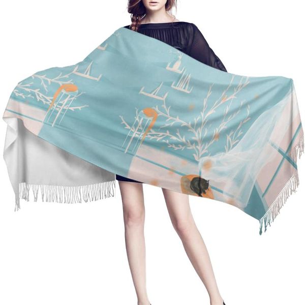 scarves women cashmere scarf thin lady lazy afternoon and cat shawls wraps female hijab long head, Blue;gray
scarves women cashmere scarf thin lady lazy afternoon and cat shawls wraps female hijab long head, Blue;gray