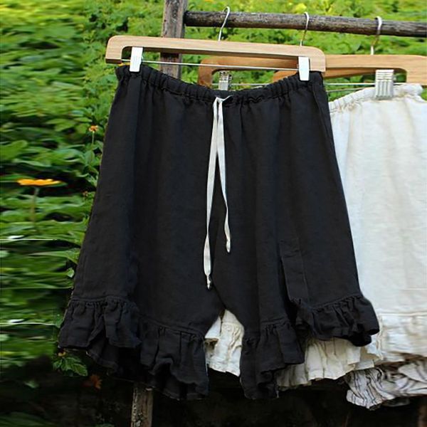 women plue size causal solid linen high waist shorts tie up loose wide short leg wide leg elastic waist drawstring shorts, White;black
women plue size causal solid linen high waist shorts tie up loose wide short leg wide leg elastic waist drawstring shorts, White;black