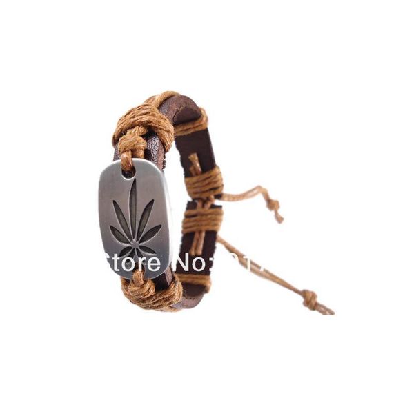 new vintage retail fashion wrap hemp rope belt maple leaves charm genuine leather women men bracelet handmade wholesale jllpud, Golden;silver
new vintage retail fashion wrap hemp rope belt maple leaves charm genuine leather women men bracelet handmade wholesale jllpud, Golden;silver