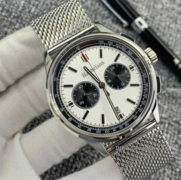 2021 new 1884 mens watch montre de luxe vk movement wristwatches chronograph two-tone dial all steel mesh strap metal watches, Silver
2021 new 1884 mens watch montre de luxe vk movement wristwatches chronograph two-tone dial all steel mesh strap metal watches, Silver