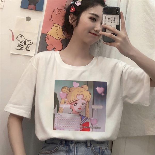 lychee japanese anime cartoon sailor moon print loose short sleeved t shirt summer womens harajuku kawaii o neck fashion shirt, White
lychee japanese anime cartoon sailor moon print loose short sleeved t shirt summer womens harajuku kawaii o neck fashion shirt, White