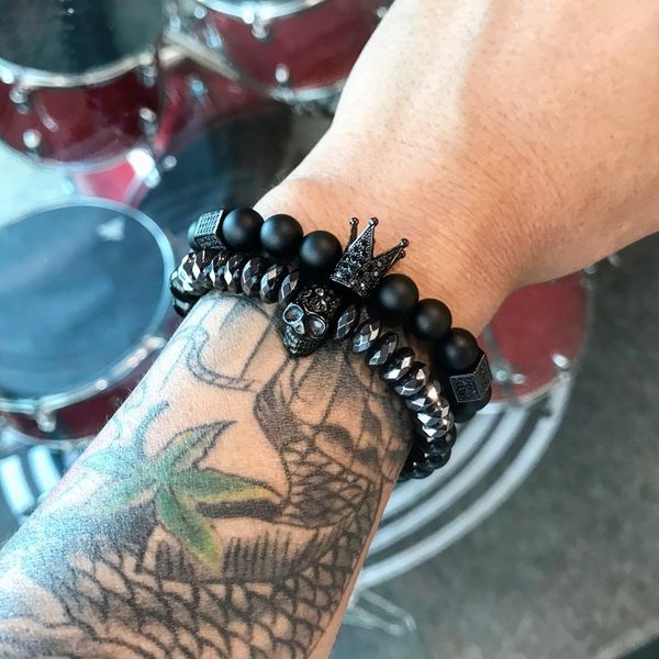 mcllroy bracelet men/skull/steel/stone/beads/luxury/bracelets for mens crown cz zircon man bracelet homme jewelry valentine gift y200730, Black
mcllroy bracelet men/skull/steel/stone/beads/luxury/bracelets for mens crown cz zircon man bracelet homme jewelry valentine gift y200730, Black