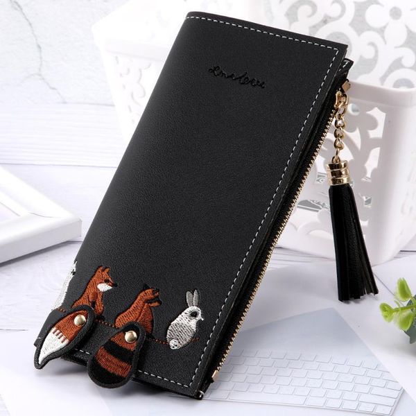 wallets women cat long wallet tassel coin purse card holders handbag package1, Red;black
wallets women cat long wallet tassel coin purse card holders handbag package1, Red;black