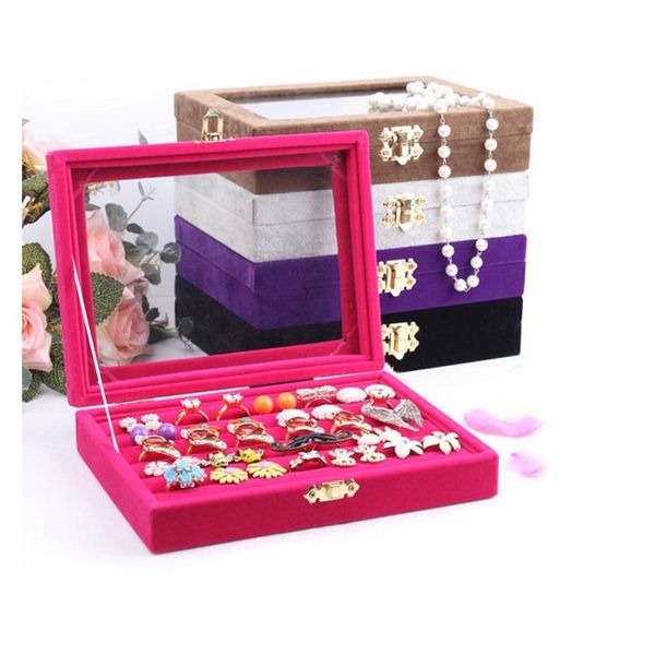 quality jewelry tray with glass lid ring holder earring tray jewelry display storage box jewelry cases ozayk, Black
quality jewelry tray with glass lid ring holder earring tray jewelry display storage box jewelry cases ozayk, Black