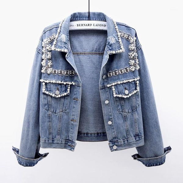 spring autumn fashion beading denim jacket coat women loose long sleeve short jeans jacket female wash outerwear chaqueta mujer1, Black;brown
spring autumn fashion beading denim jacket coat women loose long sleeve short jeans jacket female wash outerwear chaqueta mujer1, Black;brown