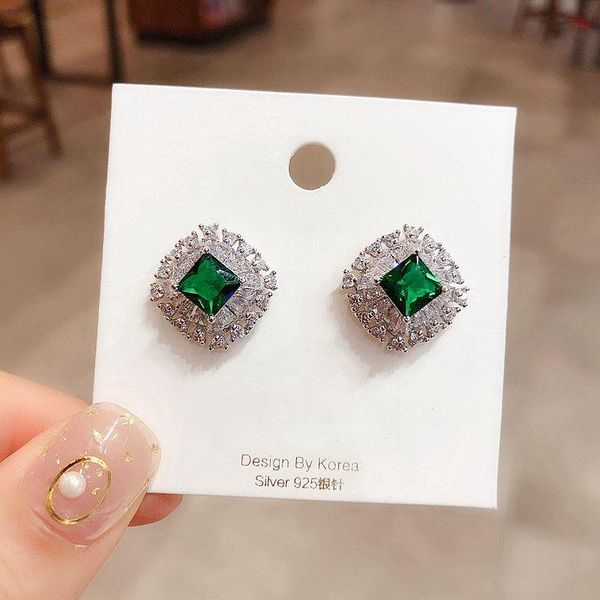 luxury square shaped cubic zircon stud earrings elegant women party cz stone jewelry, Golden;silver
luxury square shaped cubic zircon stud earrings elegant women party cz stone jewelry, Golden;silver