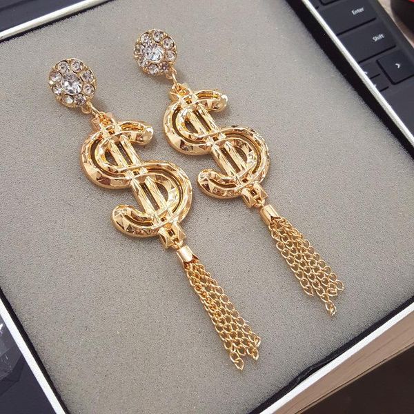 euramerican nightclub letter dollar symbol long tassel earrings for women gold hiphop rock drop earring jewelry e19083, Silver
euramerican nightclub letter dollar symbol long tassel earrings for women gold hiphop rock drop earring jewelry e19083, Silver