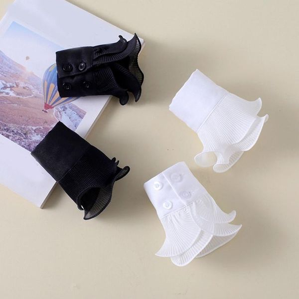 ladies winter decorative fake sleeves double layer chiffon wrinkled ruffles detachable flared cuffs sweater wrist warmer, Blue;gray
ladies winter decorative fake sleeves double layer chiffon wrinkled ruffles detachable flared cuffs sweater wrist warmer, Blue;gray