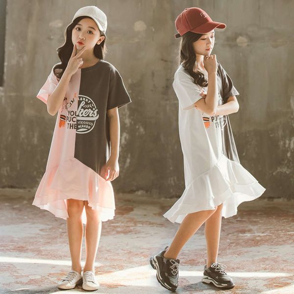 summer korean 2020 version of chine big girl color matching letter t-shirt short sve children's skirt parent-child drs, Blue
summer korean 2020 version of chine big girl color matching letter t-shirt short sve children's skirt parent-child drs, Blue