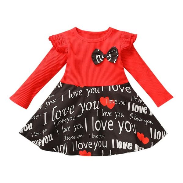 6m-4y kids baby girls dress long sleeve bow love print patchwork a-line princess dresses one pieces outfits valentina's clothes, Red;yellow
6m-4y kids baby girls dress long sleeve bow love print patchwork a-line princess dresses one pieces outfits valentina's clothes, Red;yellow