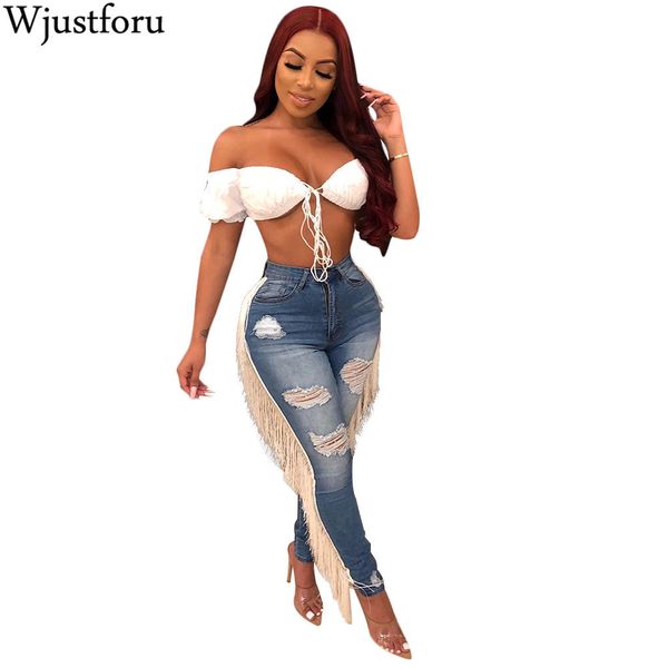 wjustforu fashion casual tassel jeans for women casual ripped hole denim pants femme 3 color pencil long jeans pants vestidos 1017, Blue
wjustforu fashion casual tassel jeans for women casual ripped hole denim pants femme 3 color pencil long jeans pants vestidos 1017, Blue