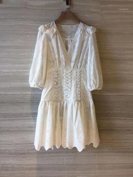 casual dresses 2021 summer women white embroidery hollow lace dress holiday dress1, Black;gray
casual dresses 2021 summer women white embroidery hollow lace dress holiday dress1, Black;gray