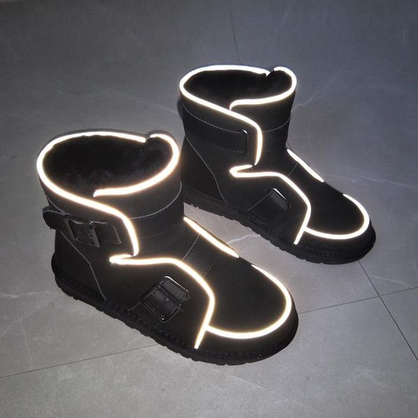 swyivy night light winter shoes women wool fur snow boots 2020 winter genuine leather ankle boots for women female cotton padded, Black
swyivy night light winter shoes women wool fur snow boots 2020 winter genuine leather ankle boots for women female cotton padded, Black