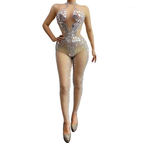 new silver rhinestones mirrors transparent jumpsuit sleeveless women dancer show performance outfit leggings prom birthday wear1, Black;red
new silver rhinestones mirrors transparent jumpsuit sleeveless women dancer show performance outfit leggings prom birthday wear1, Black;red