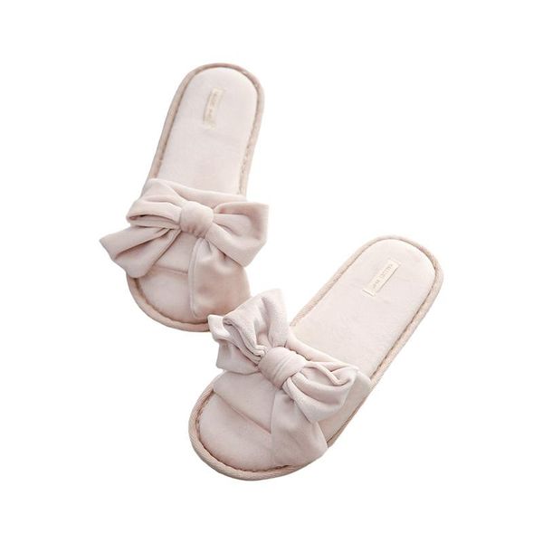 new flocking big bow slippers women flat-heeled rubber-soled slippers simple indoor home ladies spring and autumn, Black
new flocking big bow slippers women flat-heeled rubber-soled slippers simple indoor home ladies spring and autumn, Black