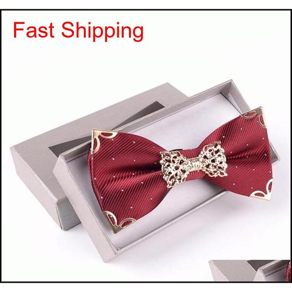 luxury metal bow tie polyester adjustable knot ties butterfly men's decorated neckwear boxed gift 2pcs/lot mvmjm, Black;gray
luxury metal bow tie polyester adjustable knot ties butterfly men's decorated neckwear boxed gift 2pcs/lot mvmjm, Black;gray