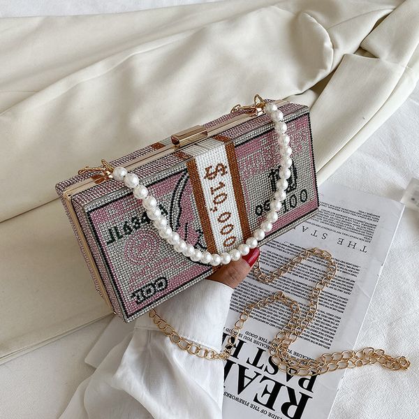 creative cash dollar design evening clutch bag for women luxury diamonds shoulder crossbody bags pearls rhinestone small purses c1016
creative cash dollar design evening clutch bag for women luxury diamonds shoulder crossbody bags pearls rhinestone small purses c1016