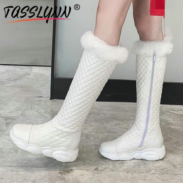 tasslynn 2020 women shoes faux fur high heels women knee high boots med heels round toe snow boots fashion big size 34-43, Black
tasslynn 2020 women shoes faux fur high heels women knee high boots med heels round toe snow boots fashion big size 34-43, Black
